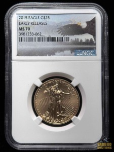 2015 Gold American Eagle $25 Dollar Early Release