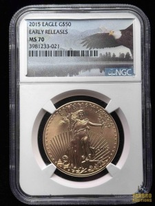 2015 Gold American Eagle $50 Dollar Early Release