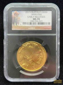 2015 Gold American Eagle $50 Dollar Early Release