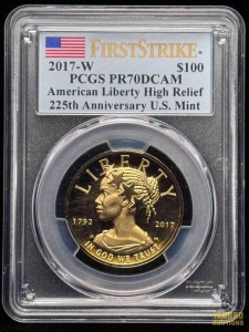 2017-W Gold American Liberty $100 Dollar High Relief Coin