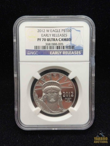 2012-W Platinum $100 Dollar American Eagle Liberty