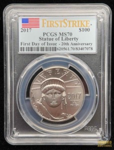 2017 Platinum Statue of Liberty $100