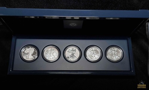 (5) 2011 American Eagle 25th Anniversary Silver Coin Set