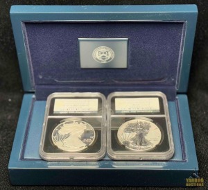 (2) United States Mint 2012 American Eagle Silver Dollar Coin Set