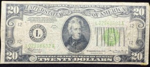 1934 $20 Dollar Federal Reserve Note