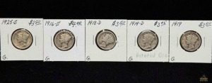 (20) Mercury Dimes