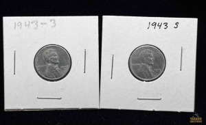 (2) 1943 Steel Lincoln Pennies