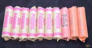 (10) Rolls of 1950 Lincoln Pennies