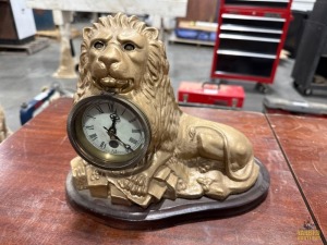 Lion Mantel Clock