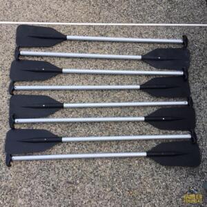 8 - Rafting Paddles 55" Long, 7-1/4" Wide Blades, Aluminum Shafts