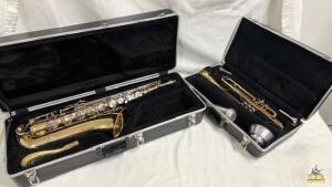 Tenor Saxophone & King 600 Trumpet, w/Cases