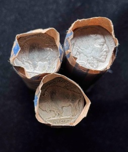 (3) Rolls Of Buffalo Nickels