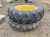 (2) 16.9x38 Tractor Rear Tires w/Rims & Hubs