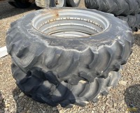 (2) 16.9 38 Tractor Tires W/ Rims