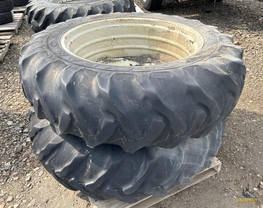 (2) 16.9 38 Tractor Tires W/ Rim