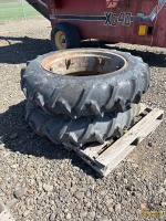 (2) 11.2-28 Tractor Rear Tires w/ Rims