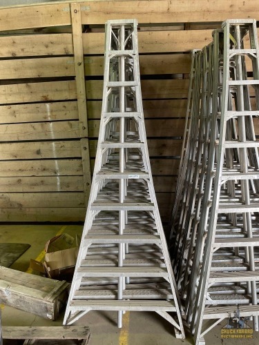 (13) 10' Aluminum Orchard Ladders