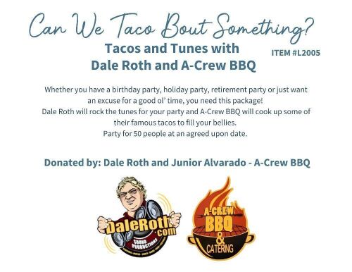 Tacos and Tunes with Dale Roth A-Crew BBQ