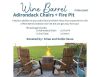 Wine Barrel Adirondack Chairs + Fire Pit
