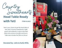 Country Sweethearts Head Table Ready with Yeti
