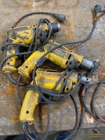 3- DeWalt 3/8" Corded Drills