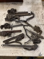 Assorted Pipe & Chain Wrenches