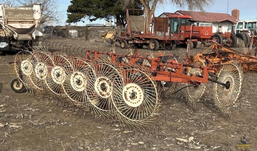 Hesston 12 Wheel Hay Rake - Offsite