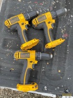 3-DeWalt Cordless Drills