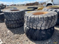 (4) 20.5R25 Loader Tires wRims