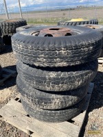 4- Assorted 9:00x20 Truck Tires