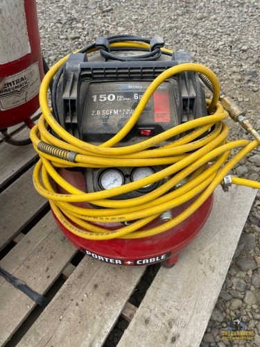 Porter Cable Pancake Air Compressor w/Hose