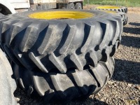 (2) 520/85R38 Tractor Rear Tires w/ Rims