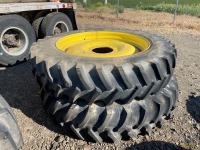 (2) 420/80R46 Tractor Rear Tires w/Rims