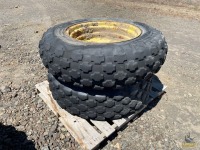 (2) 13.6x26 Diamond Tread Tires w/Rims