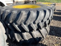 (2) 230/95R40 Tractor Tires w/Rims