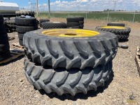 (2) 480/80R46 Tractor Rear Tires w/Rims