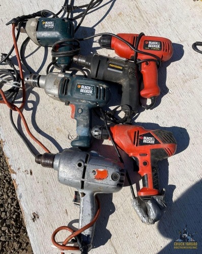 6- Assorted Black&decker Drills