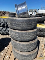 (4) LT265/70R18 Pickup Tires w/ 8 Hole Rims