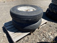 (2) 7.50-15LT Pickup Tires w/ 5 Hole Rims