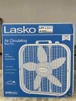 (4) Lasko Box Fans (2) Homepoint Box Fans