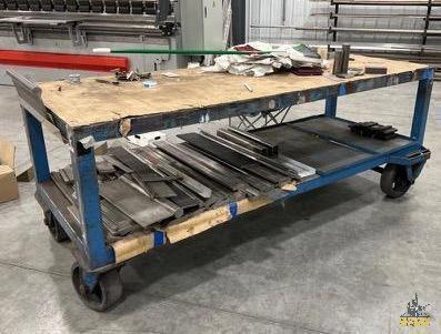 HD Rolling Steel Work Table