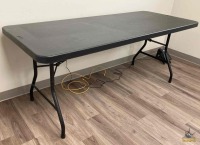 (3) 6' Plastic Folding Tables Contents Not Included