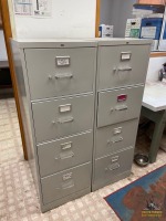 (2) 4-Drawer File Cabinets