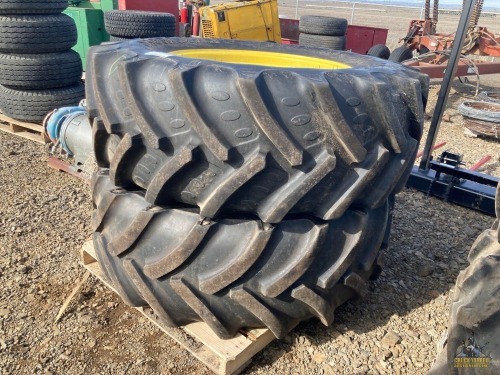 (2) 480/70R30 Tractor Front Tires w/Rims