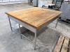 Large Butchers Block Table - 5