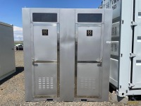 2-Stall Aluminum Portable Toilet