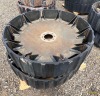 (6) 52" Circle Wheels Steel Centers Rubber Tracks