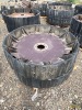 (6) 52" Circle Wheels Steel Centers Rubber Tracks - 2