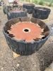 (6) 52" Circle Wheels Steel Centers Rubber Tracks - 3