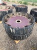 (6) 52" Circle Steel Wheels Steel Centers Rubber Track - 2